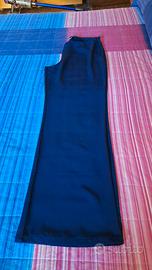 pantaloni morbidi raso blu