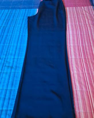 pantaloni morbidi raso blu