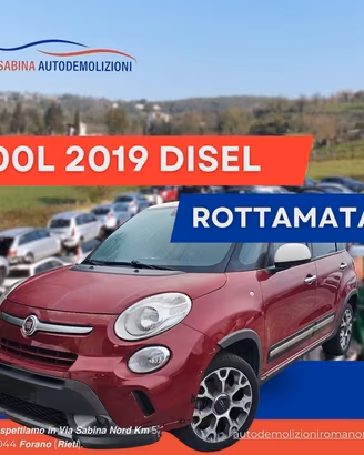Fiat 500 l vettura rottamata per pezzi di ricambio