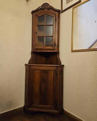 Angoliera con vetrina (mobile angolare)