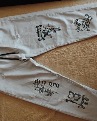 pantaloni con elastico jeans 