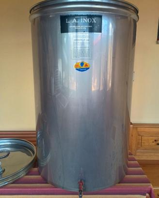 Serbatoio vino inox 300 L con galleggiante