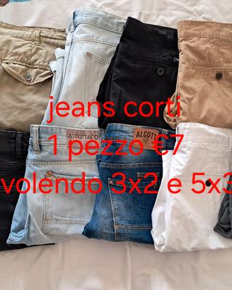 jeans corti uomo misti ,taglia 44/46
