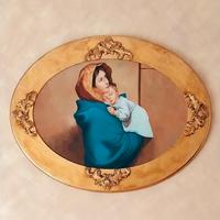 Quadro Ovale Madonna con Bambino
