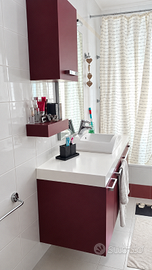 Splendido Arredo Bagno BORDEAUX 140cm + Specchiera