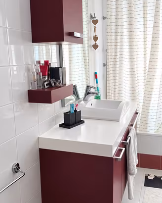 Splendido Arredo Bagno BORDEAUX 140cm + Specchiera