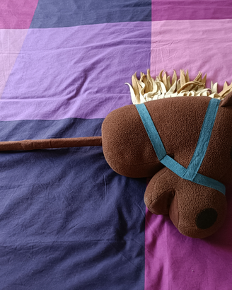 Gioco cavallo da cavalcare peluche