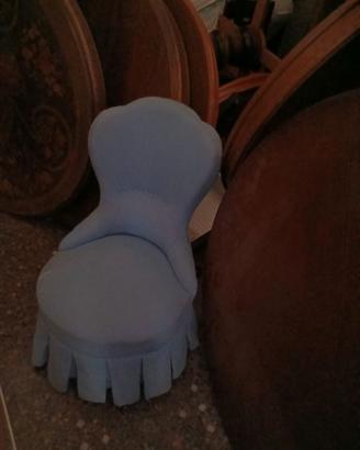 Poltroncina toeletta azzurra