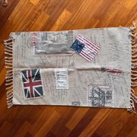 Tappeto stile retro con bandiere 60x90