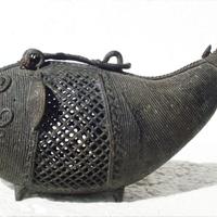  PESCE JALI SCULTURA INDIANA IN BRONZO /98