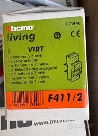 Attuatore a 2 relè bticino f411/2