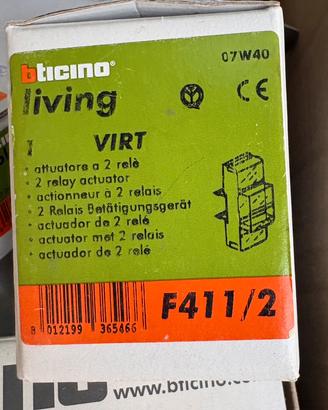 Attuatore a 2 relè bticino f411/2