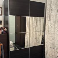 Armadio IKEA MARRONE/NERO con specchi