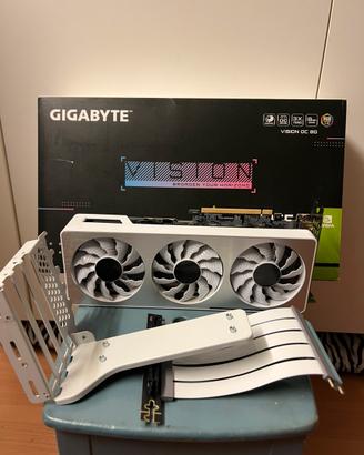 Rtx 3070 oc vision + supporto gpu verticale