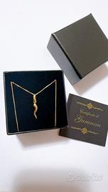 Collana con corno in oro giallo 18kt 750