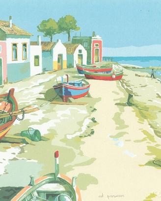 Presso Gallipoli Serigrafia 21x30 Aldo Riso