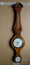 Barometro in legno e ottone vintage 