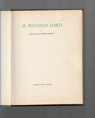 1963 IL PICCOLO LORD rilegato