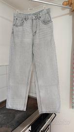 Pantaloni Baggy grigi Bershka, EU 40