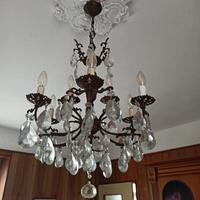 vintage lampadario a gocce anni '60