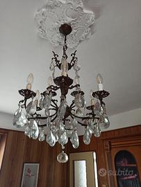 vintage lampadario a gocce anni '60