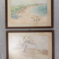 Quadri matita su cartoncino con cornice e vetro