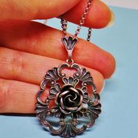 ARGENTO 925/835 collana antica stile barocco BAS