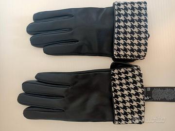 guanti donna pelle nera 