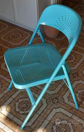 6 Sedie pieghevoli in metallo