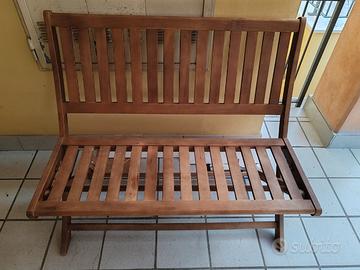 Panchina pieghevole in legno da giardino