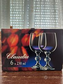 Set 6 calici Cristallo di Bohemia "Claudia" 230 ml