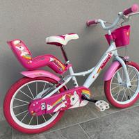 Dino Bike da 16” da bambina tema unicorno