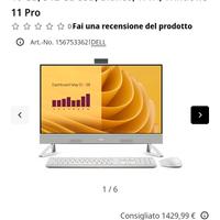 DELL AIO 27"  SSD 512 GB RAM 16 GB nuovo garanzia 