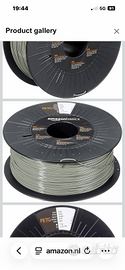 Filo per stampante 3D grigio 1,75 mm PETG 1 kg