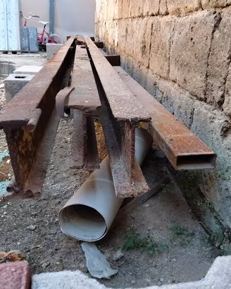travi putrelle in ferro + tubolare