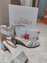 scarpe argento brillantinate 