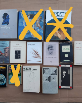Libri e raccoglitore come da elenco nell'annuncio