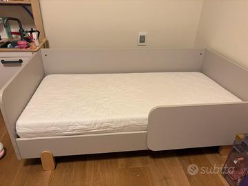 Letto bambino trasformabile cancello + materasso