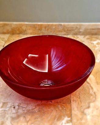 Lavabo tondo in vetro satinato