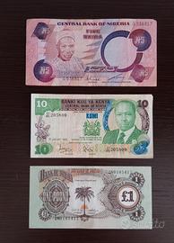 Lotto vecchie banconote africane anni 60-80