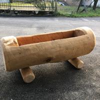 Fioriera fatta a mano/motosega - Cedro