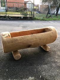Fioriera fatta a mano/motosega - Cedro