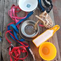  Set Accessori Completo per Cani – Ciotole + Guinz