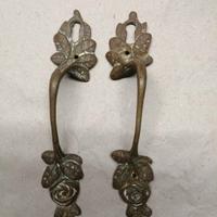 Coppia maniglie antiche in bronzo