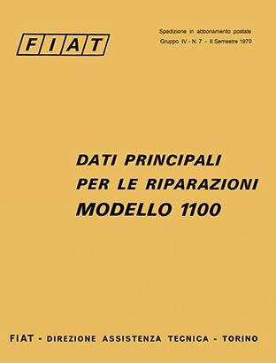 LIBRO FIAT 1100 DATI RIPARAZIONE 1970