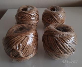 Set 4 rotoli di spago grosso in juta