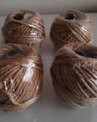 Set 4 rotoli di spago grosso in juta