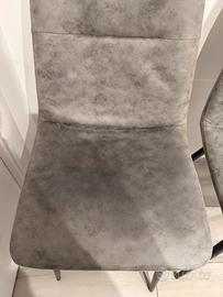 Sedie grigio in tessuto idrorepellente