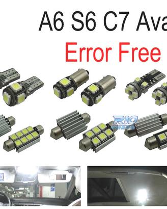 KIT 17 LAMPADE LED INTERNE PER AUDI A A6 S6 RS6 C7