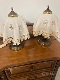 Coppia abat-jour vintage pizzo